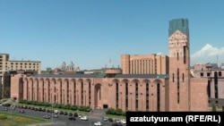 Armenia - The building of the Yerevan municipality, August 23, 2023.