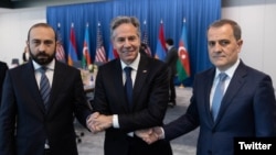 Միրզոյան- Բայրամով-Բլինքեն հանդիպում Վաշինգտոնում, 1-ը մայիսի, 2023թ․