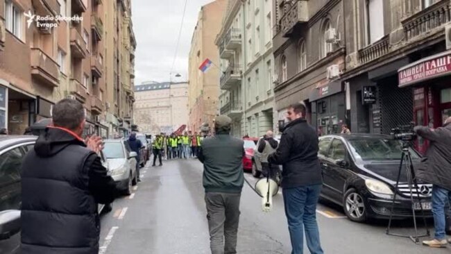 Sindikalci Elektroprivrede Srbije protestom podržali studente