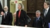 Високата претставничка за надворешна и безбедносна политика на ЕУ Федерика Могерини пристигнува во Собранието на Македонија.