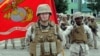 Грузия - Американские военнослужащие во время церемонии старта военных учений НАТО в Грузии, 8 июля 2015 г.