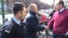 Поранешниот министер за внатрешни работи Љубе Бошкоски донесен на распит во Специјалното јавно обвинителство на 15 февруари 2016. Фото: novatv.mk