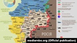 Ситуація в зоні бойових дій на Донбасі, 19 жовтня 2019 року. Інфографіка Міністерства оборони України