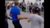 Жители на Гевгелија играат оро за Велигден за време на полициски час