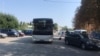Автобус Вооруженных сил Украины на въезде в аэропорт Борисполь.