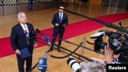 Viktor Orban, la sosirea la summit-ul UE de la Bruxelles, 26 iunie 2025
