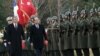Президент Турции Абдулла Гюль встречает президента Франции Франсуа Олланда, Анкара, 27 января 2014 г․ (Фотографию Associated Press предоставил «Фотолур»)