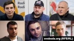 Палітвязьні Ігар Лосік, Сяргей Ціханоўскі, Мікалай Статкевіч, Уладзімер Цыгановіч, Арцём Сакаў, Дзьмітры Папоў