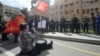 Архивска фотографија: Протест пред Собранието против законот за јазиците
